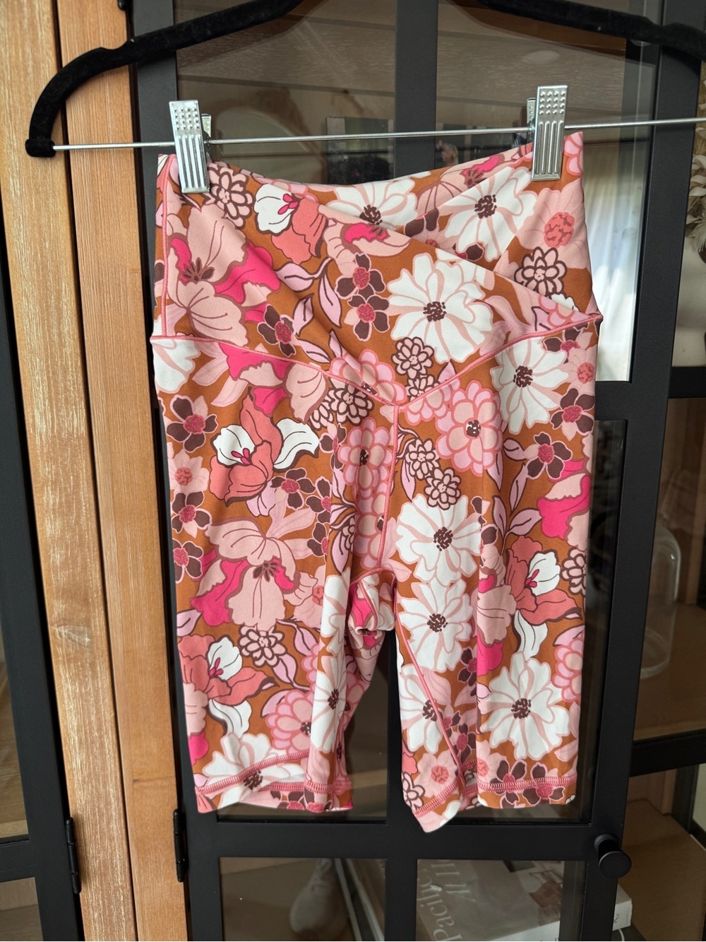 Aerie Offline Real Me Crossover Floral Bike Shorts high rise waisted groovy